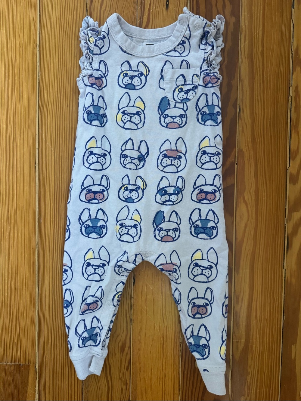 Tea Collection Romper with Dog Faces